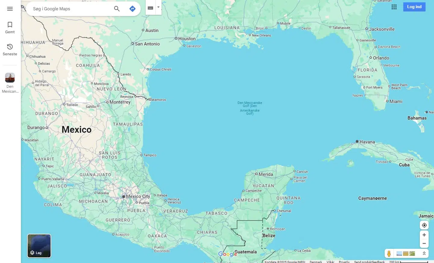 For alle uden for USA vises Den Mexicanske Golf fortsat som Den Mexicanske Golf på Googles korttjeneste, Maps, men man får her »Den Amerikanske Golf« med i parentes bagefter. I USA ser man kun sidstnævnte.