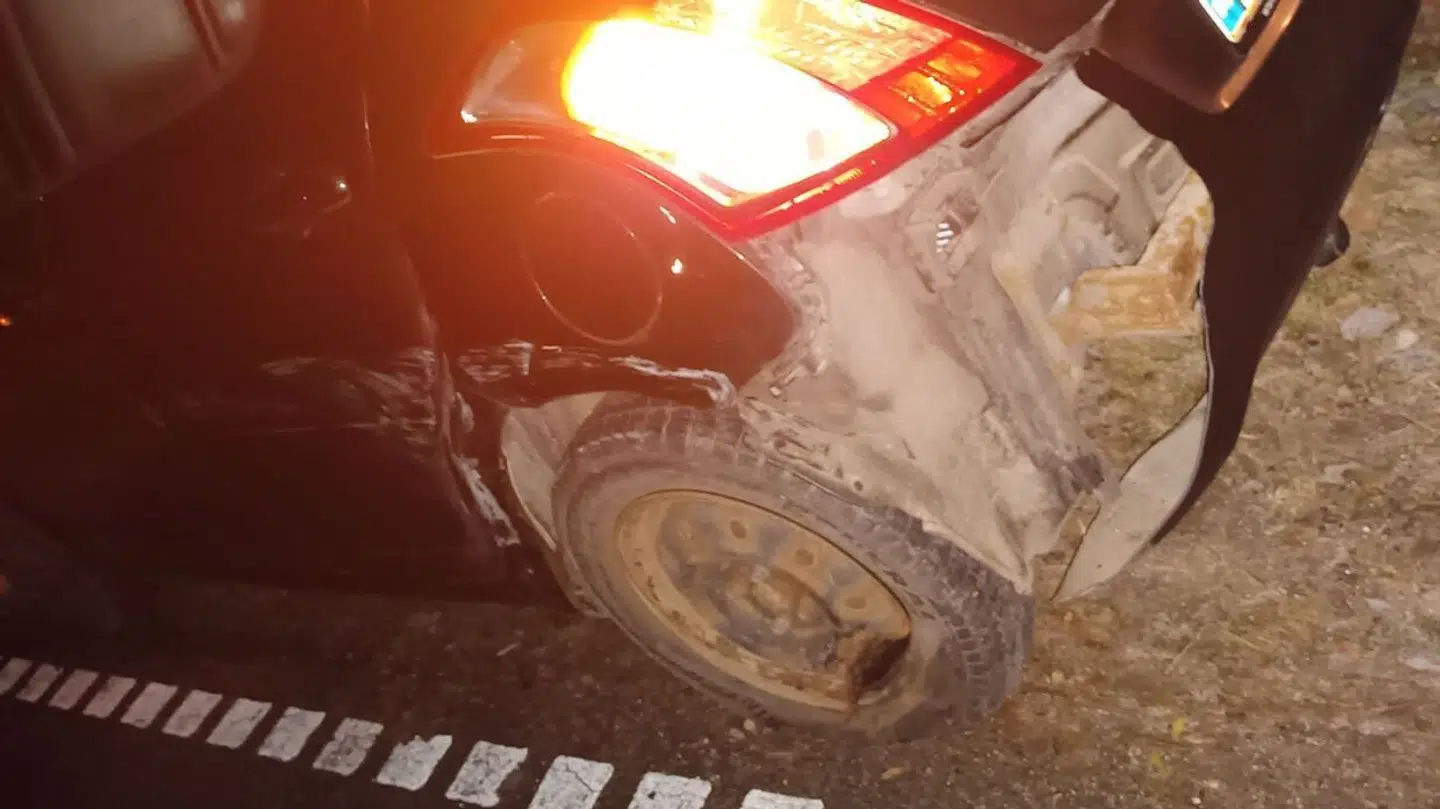 Chelina Hempel og Phillip Timmermanns bil efter sammenstødet.