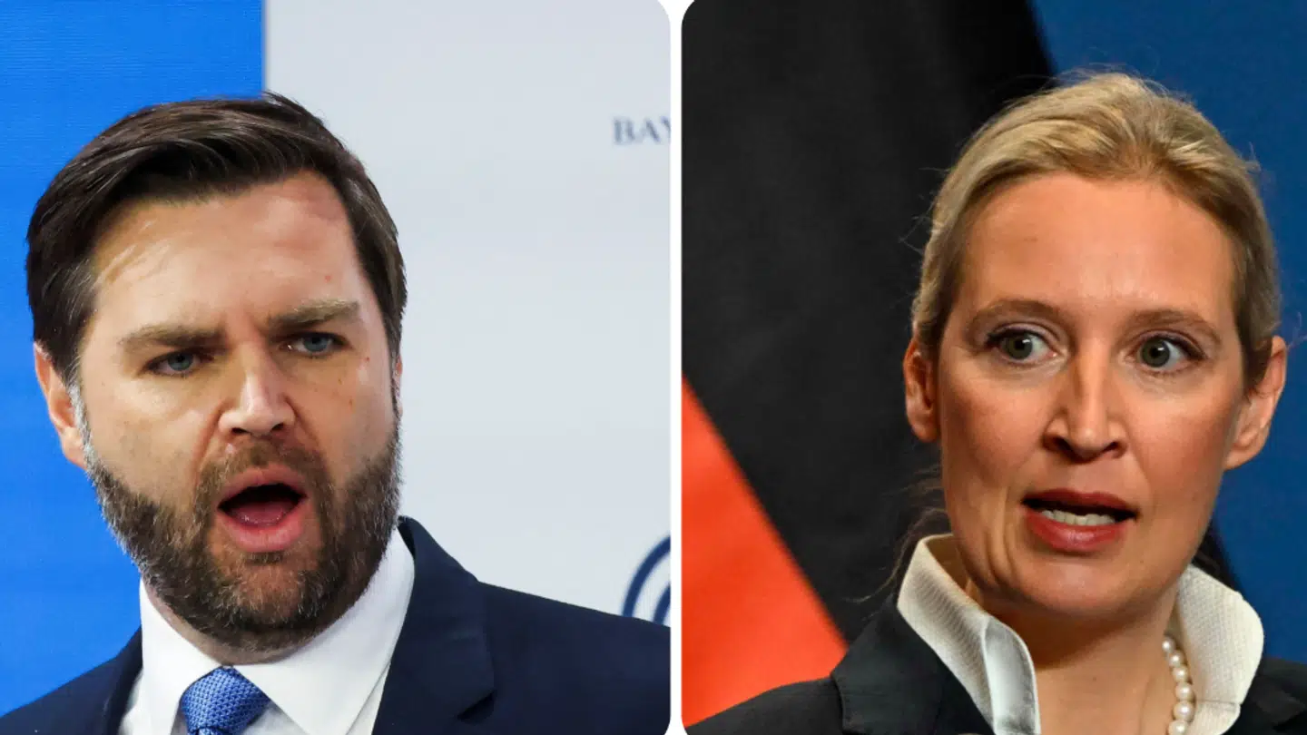 Vance og Weidel mødtes på vicepræsidentens hotel i München.