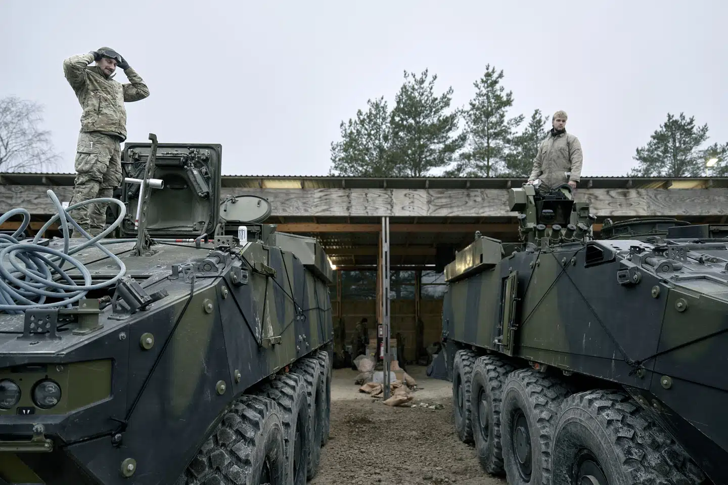 De danske soldater i Camp Valdemar uden for Riga i Letland i december 2024. (Arkivfoto).