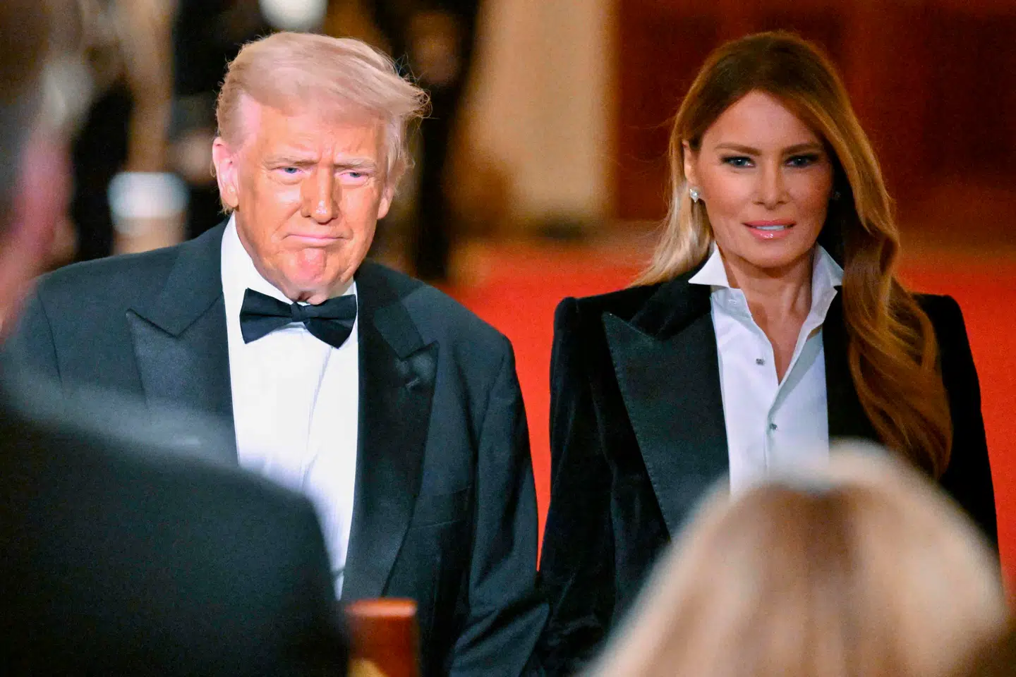 Donald og Melania Trump ses her den 22. februar.