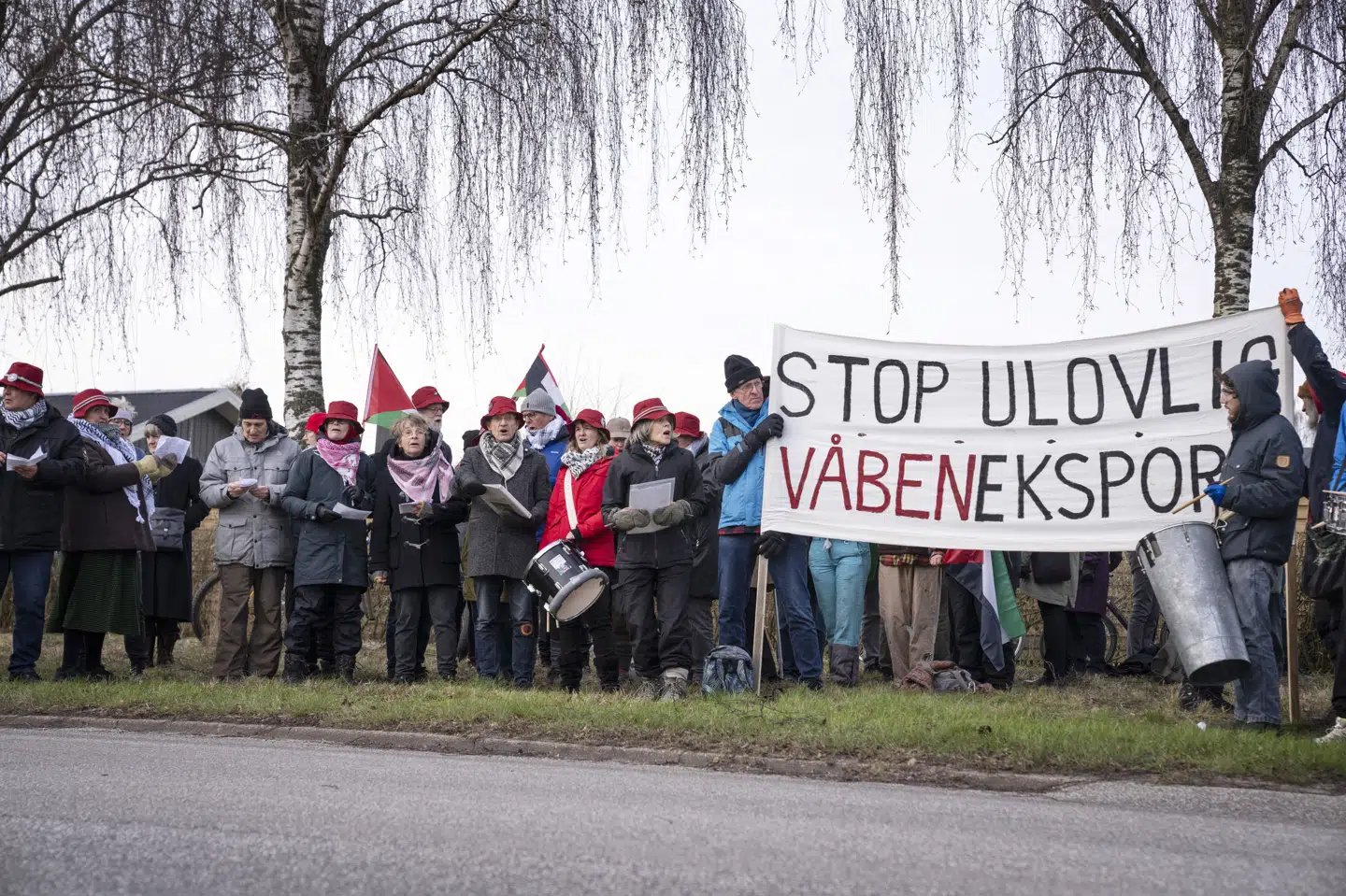 20. februar fandt en demonstration mod våbeneksport til Israel sted ved våbenvirksomheden Terma i Lystrup.