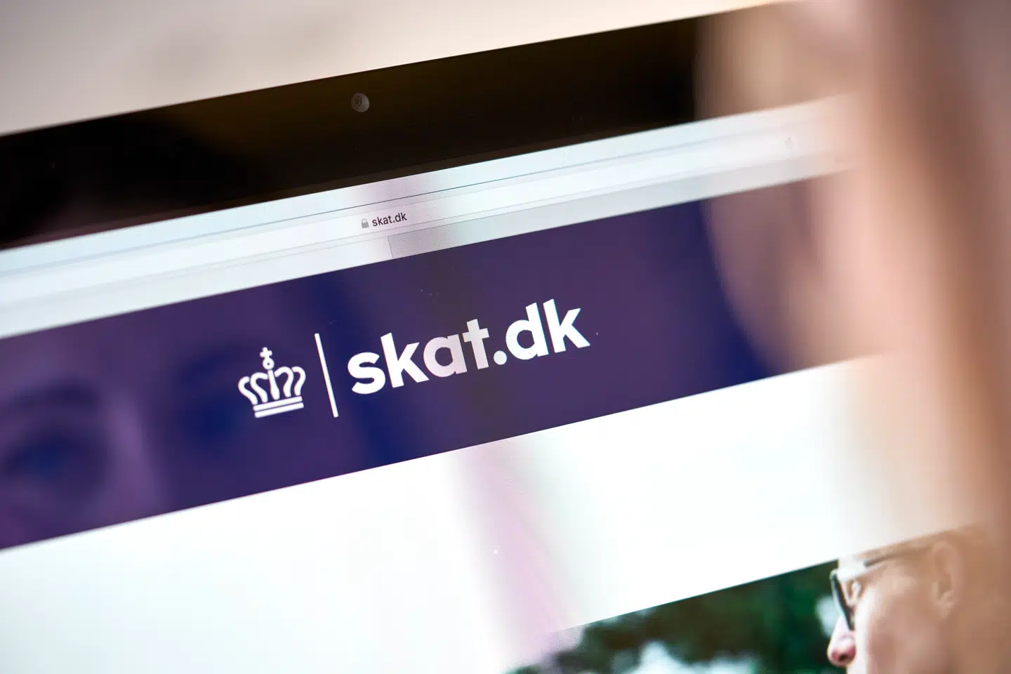 Skat.dk på computerskærm, København den 22. juli 2021