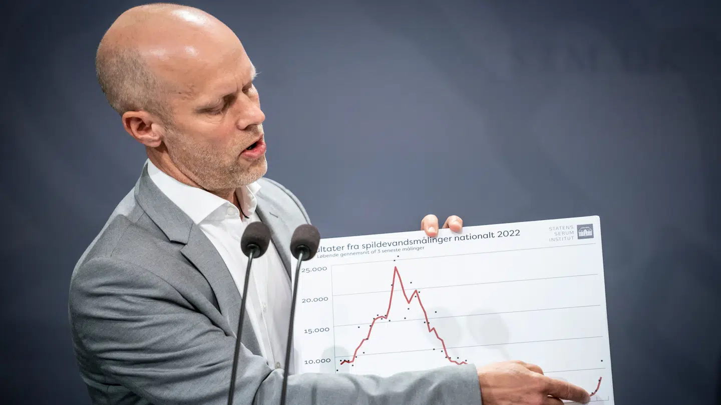 Direktør for Statens Serum Institut Henrik Ullum under pressemøde i Spejlsalen