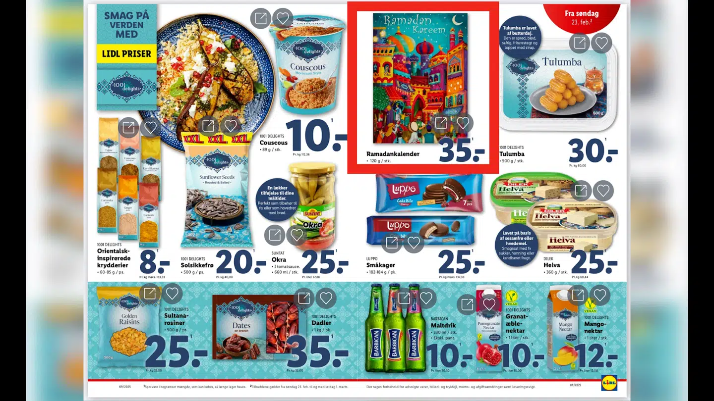 Det vækker debat, at blandt andet Lidl sælger ramadankalendere i anledning af den muslimske højtid.