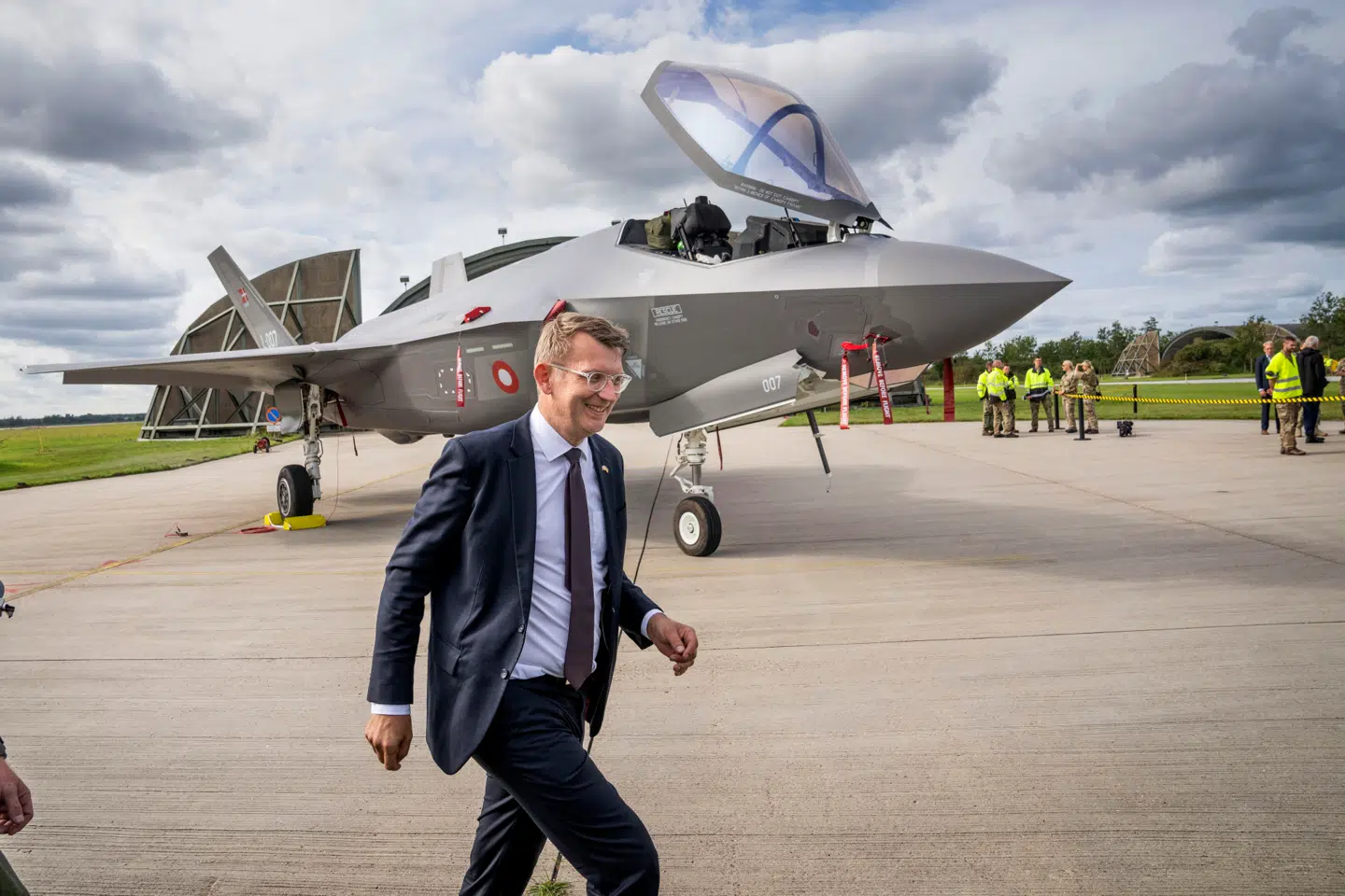 Forsvarsminister Troels Lund Poulsen ved Flyvestation Skrydstrup i 2023. Arkivfoto: Bo Amstrup, Scanpix