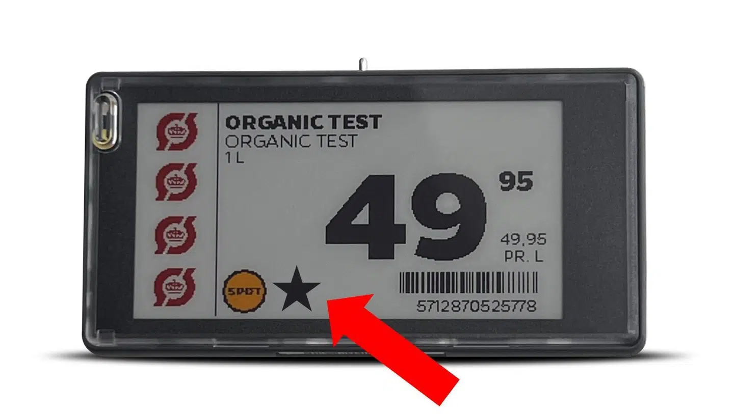 Det er denne stjerne, som oplyser om producenten er europæisk.