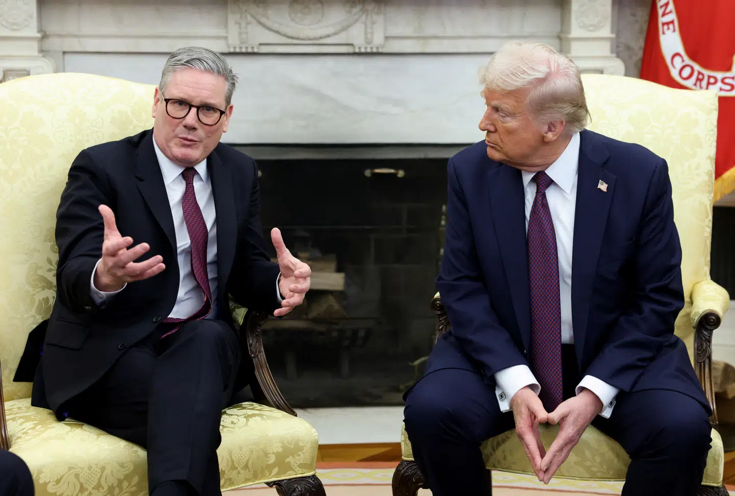 USAs præsident Donald Trump mødes med Storbritanniens premierminister Keir Starmer i Det Hvide Hus.