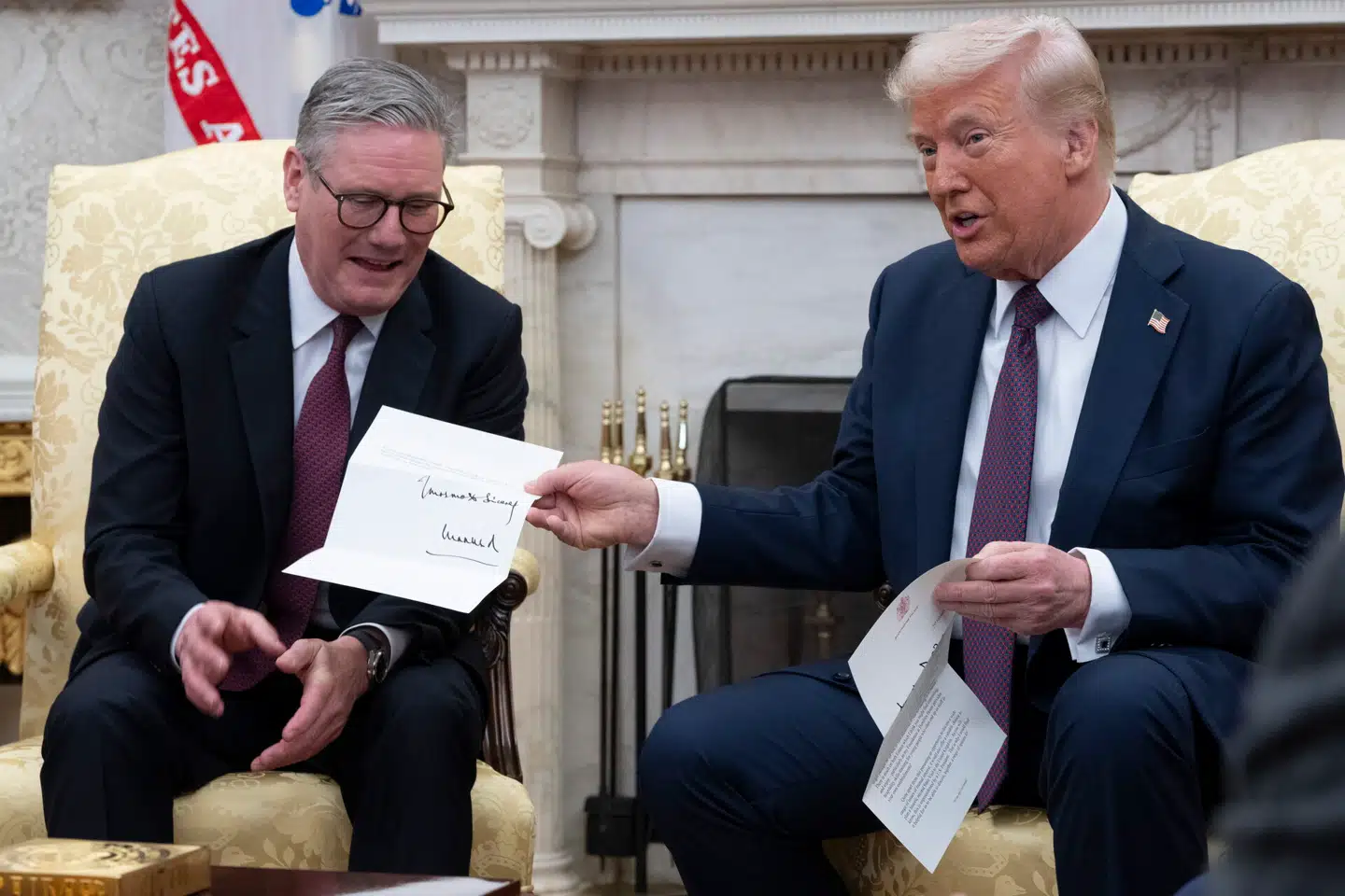 Keir Starmer på besøg hos Donald Trump. Foto: Chris Kleponis, Pool / Scanpix