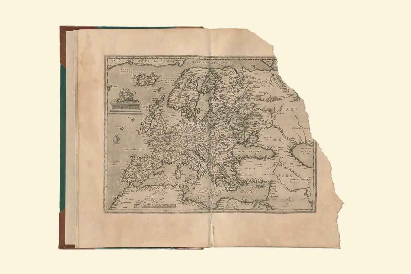 Collage: Simon Ejbye. Kildefoto: Abraham Ortelius, Wikicommons