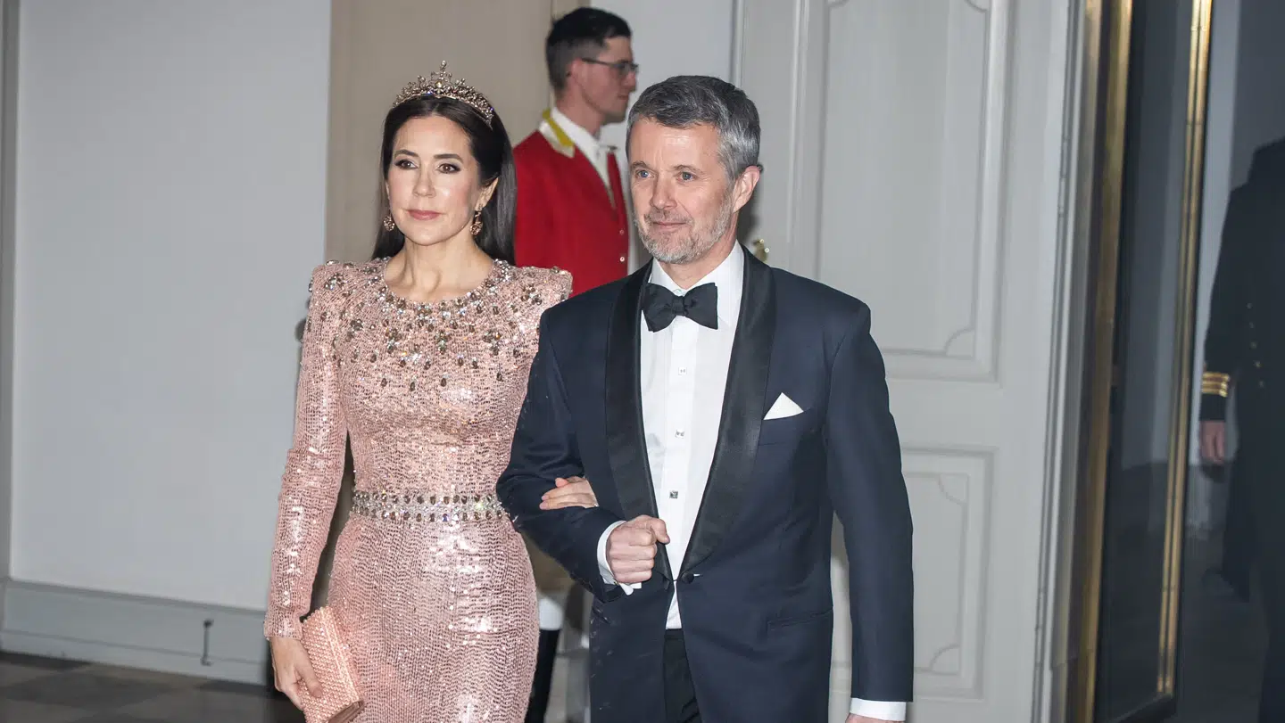 Dronning Mary og Kong Frederik da de ankom til kulturballet.