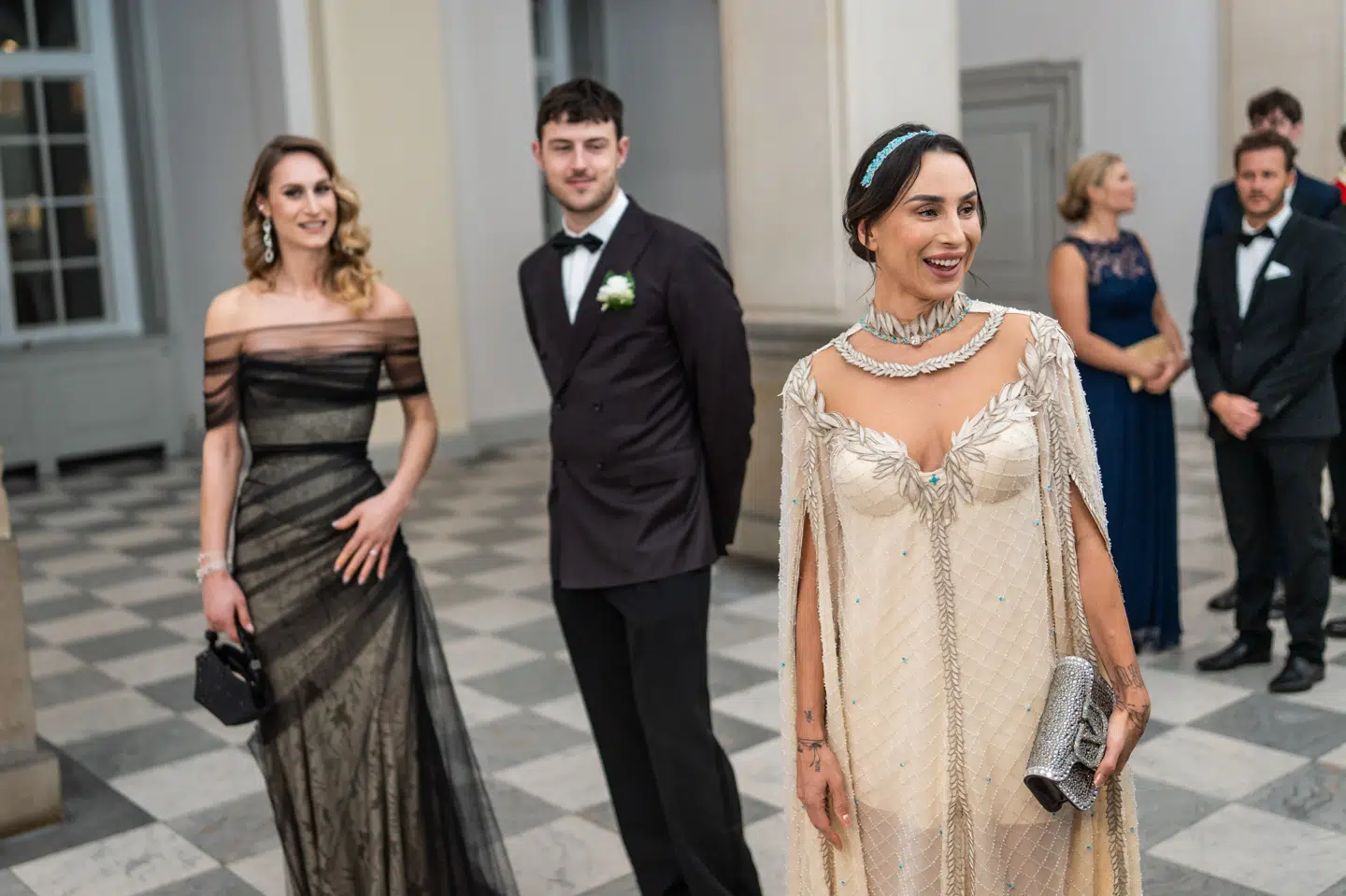 Medina ankom til bal på Christiansborg Slot ved aftenselskab for kunst og kultur alene. Det var ikke nogen enlig svale, for nu er det officielt, at hun og hendes mand er gået fra hinanden. (Arkivfoto).