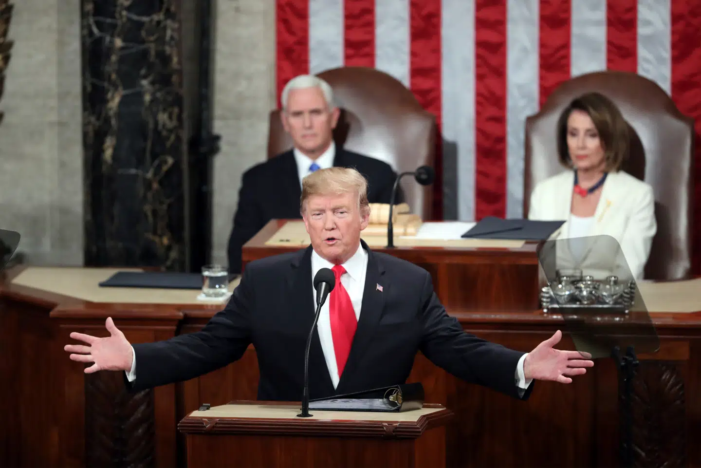 Donald Trump under en tale i Kongressen under sin første valgperiode.
