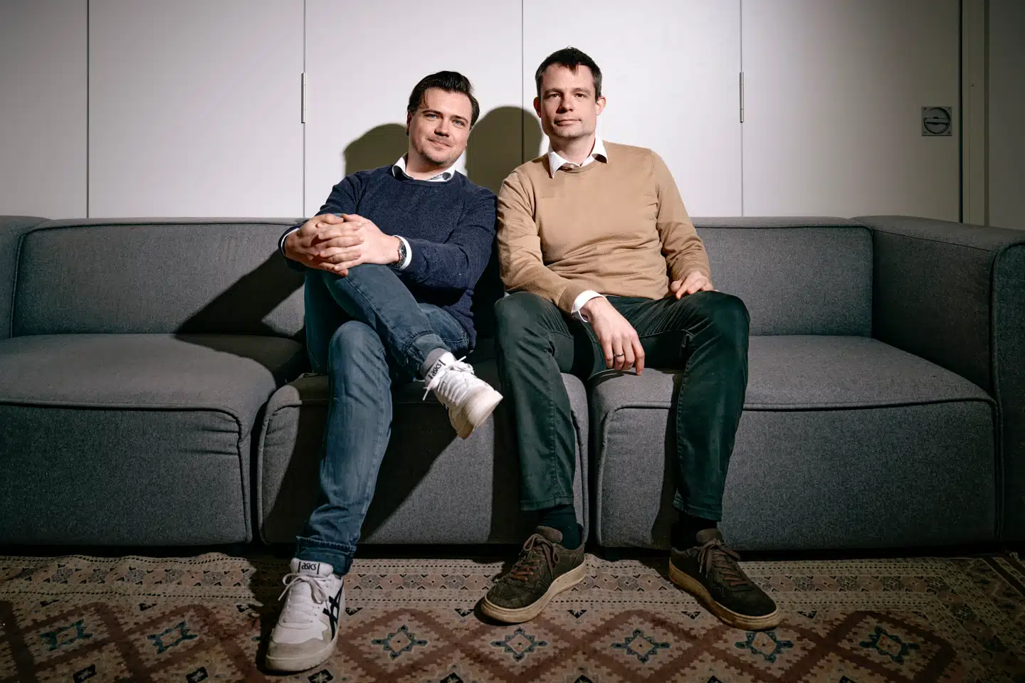 De to stiftere af den digitale vægttabsklinik Embla, it-designer Laust Wilster Axelsen (tv.) og læge Nicholas Syhler, deler posten som administrerende direktør i virksomheden. Ifølge dem har både medicinalbranchen og aktiemarkedet et for snævert fokus på så stort et vægttab som muligt ved nye fedmemidler.