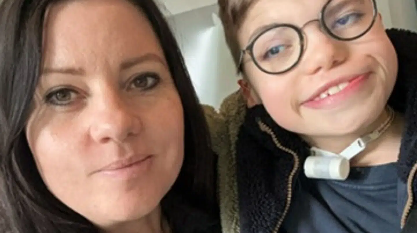 Gitte Krupsdahl sammen med sin søn Wille