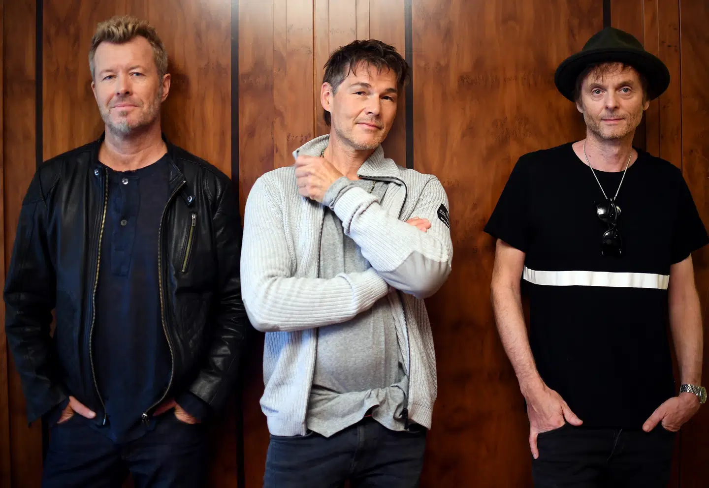 Magne Furuholmen (tv.) sammen med de øvrige medlemmer af a-ha, Morten Harket og Pål Waaktaar-Savoy (th ….).