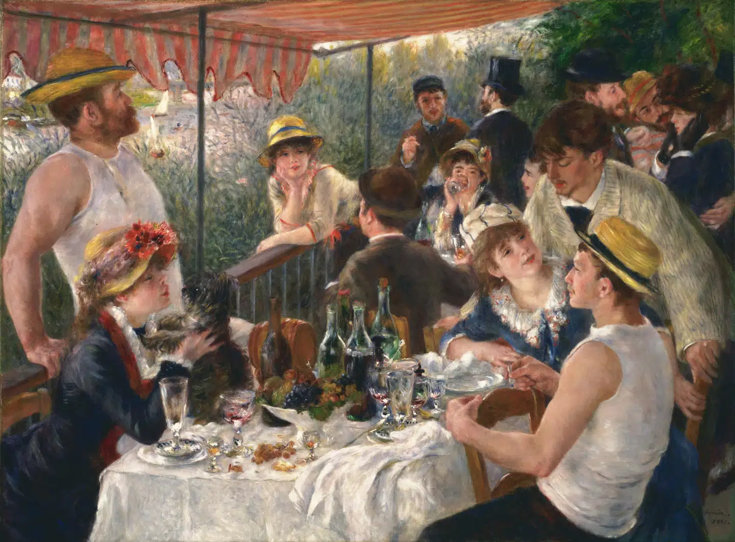 Maleri: Le Déjeuner des canotiers af Pierre-Auguste Renoir