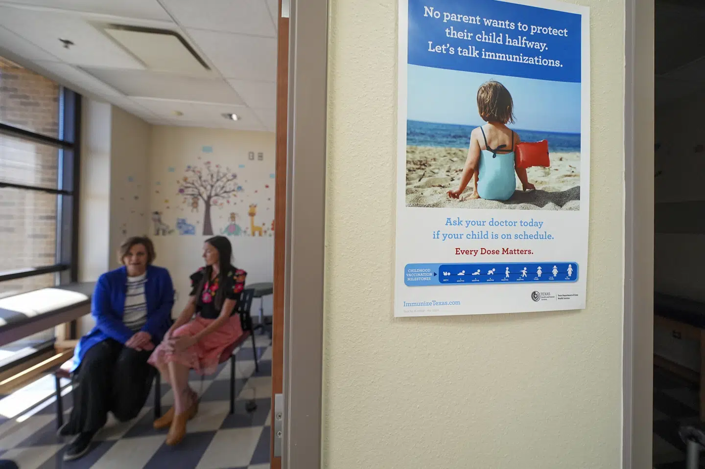 USA's Center for Sygdomsbekæmpelse og Forebyggelse (CDC) anbefaler en vaccinationsrate på 95 procent, for at USA kan have såkaldt flokimmunitet. På landsdækkende plan ligger andelen blandt børnehavebørn på 92,7 procent. (Arkivfoto).