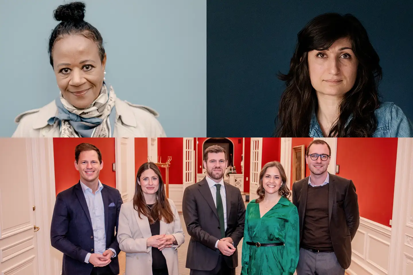 De tre nominerede til Fonsmark-prisen 2025. Foto: Mathias Eis, Nicoline Kjems-Krognos og Linda Kastrup