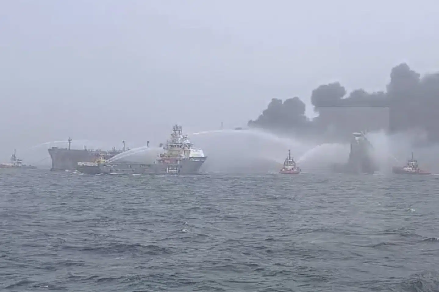 To skibe var mandag involveret i et sammenstød ud for Englands nordøstkyst.