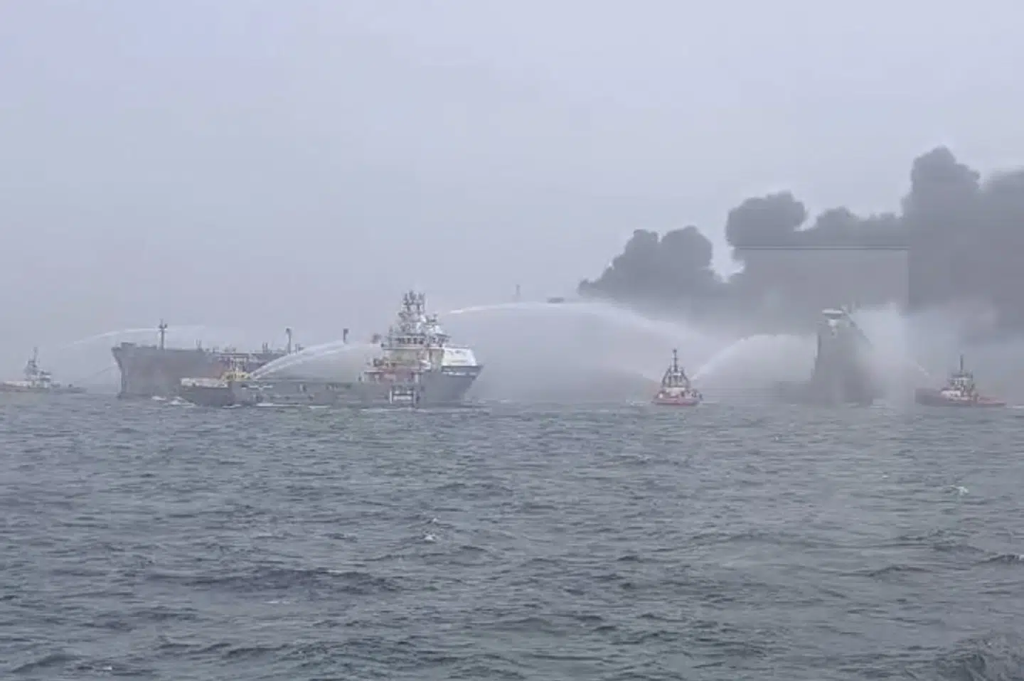 To skibe var mandag involveret i et sammenstød ud for Englands nordøstkyst.