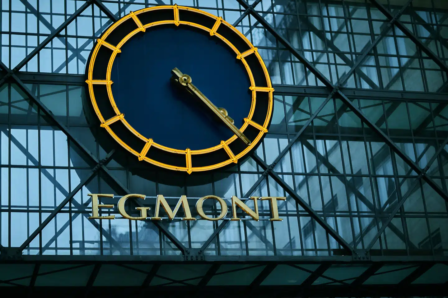 Egmont holder til i Gutenberghus i Vognmagergade i Indre København, hvor man også finder det karakteristiske ur, der sidder på glasbroen, som forbinder to bygninger.