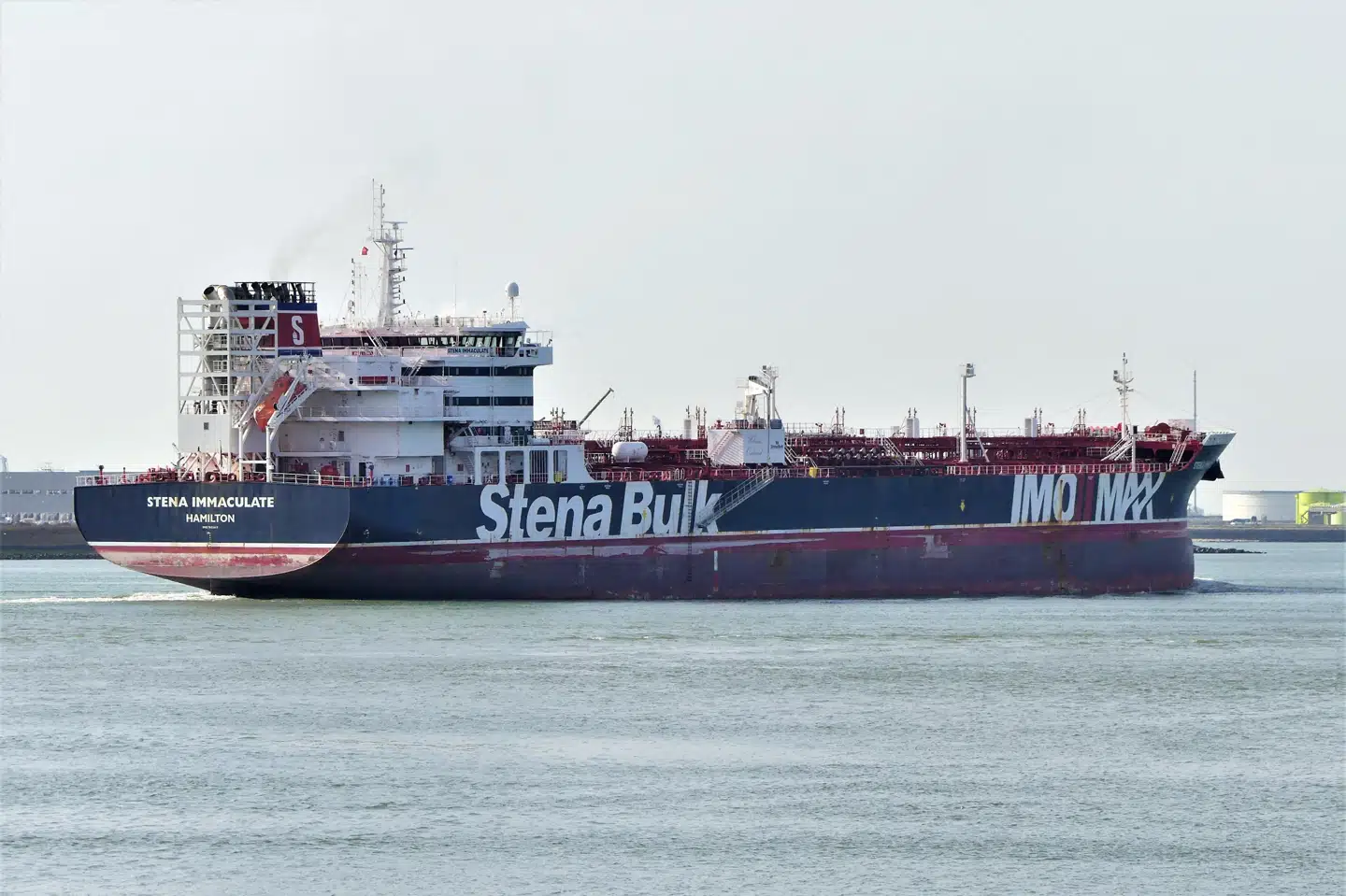 Tankskibet "Stena Immaculate" blev mandag ramt af et fragtskib, da skibet lå for anker i Nordsøen. (Arkivfoto).