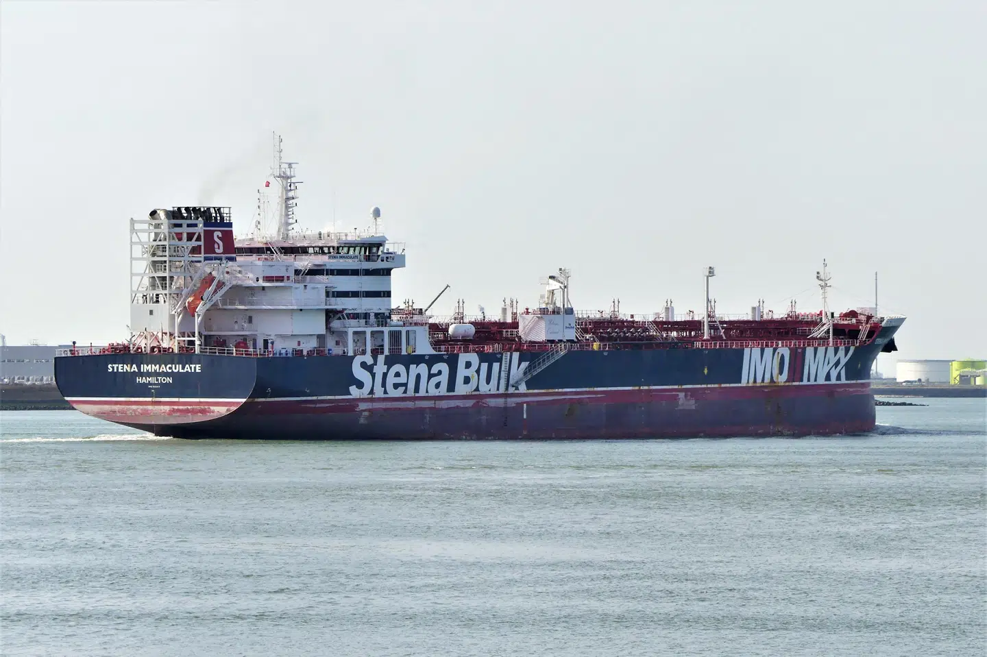 Tankskibet "Stena Immaculate" blev mandag ramt af et fragtskib, da skibet lå for anker i Nordsøen. (Arkivfoto).