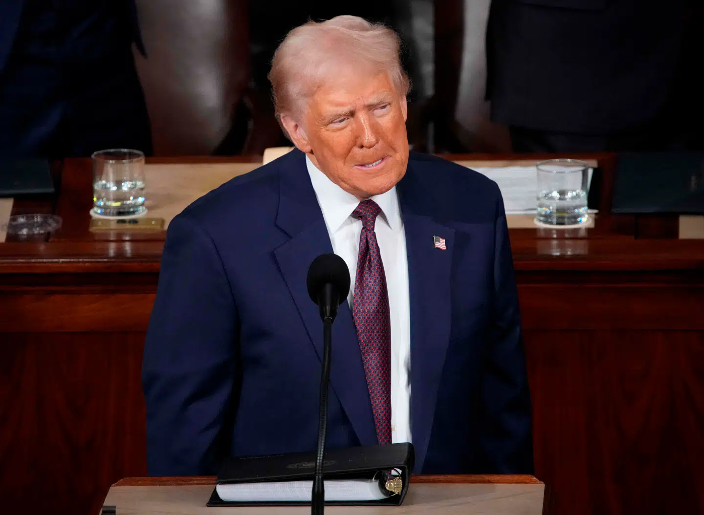 »Jeg tror, at vi kommer til at få det«, sagde Trump om Grønland i sin tale i Repræsentanternes Hus tirsdag 4. marts. Foto: Andrew Harnik, Getty Images