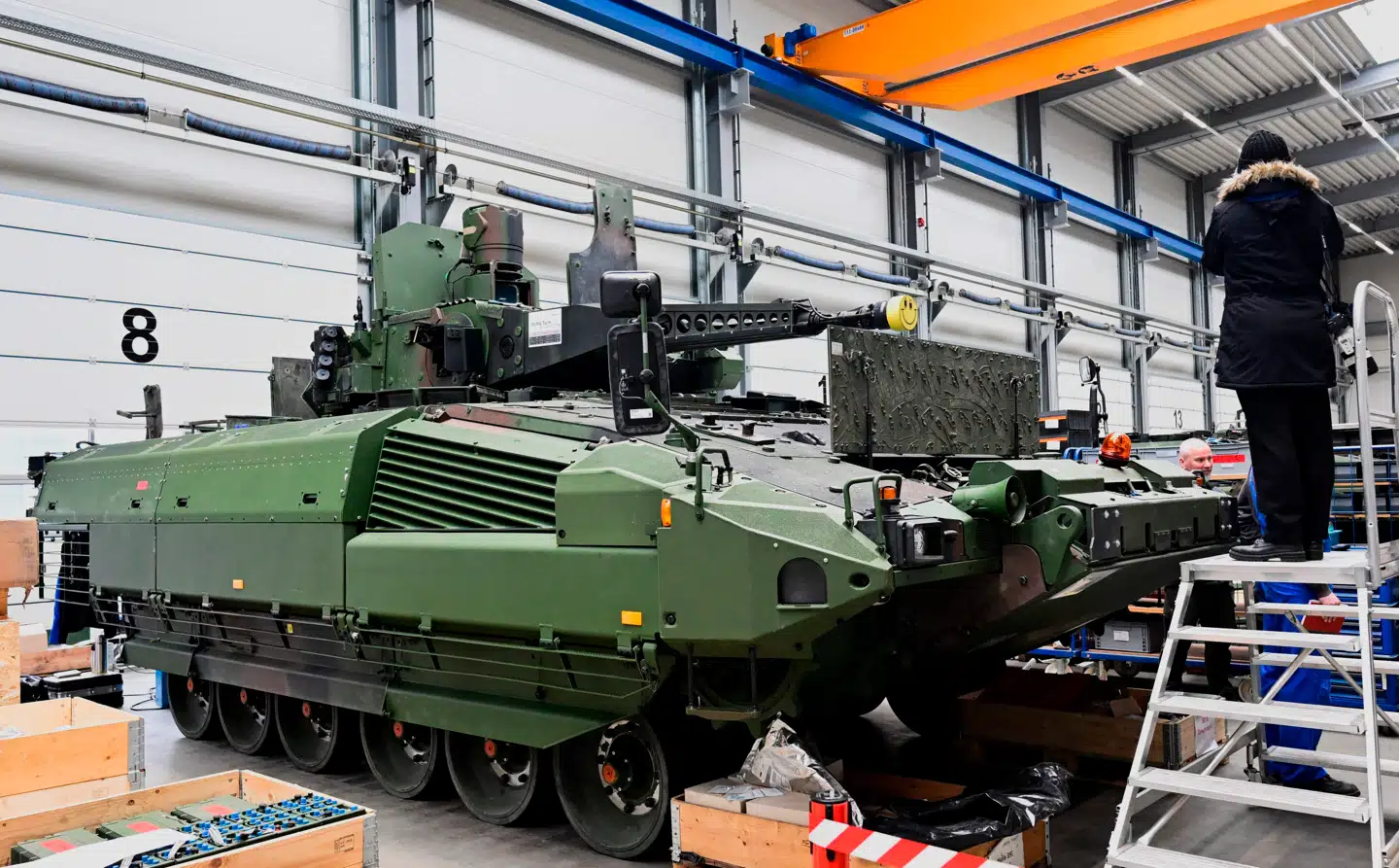 En Puma-kampvogn produceret af Europas største våbenproducent, Rheinmetall.