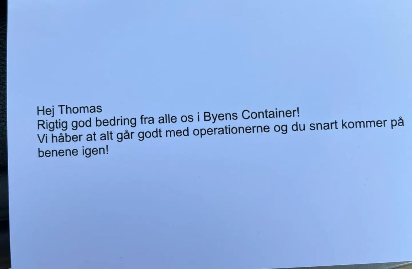 Her kan du se kortet fra Byens Container, der altså kom dagen før fyringen.
