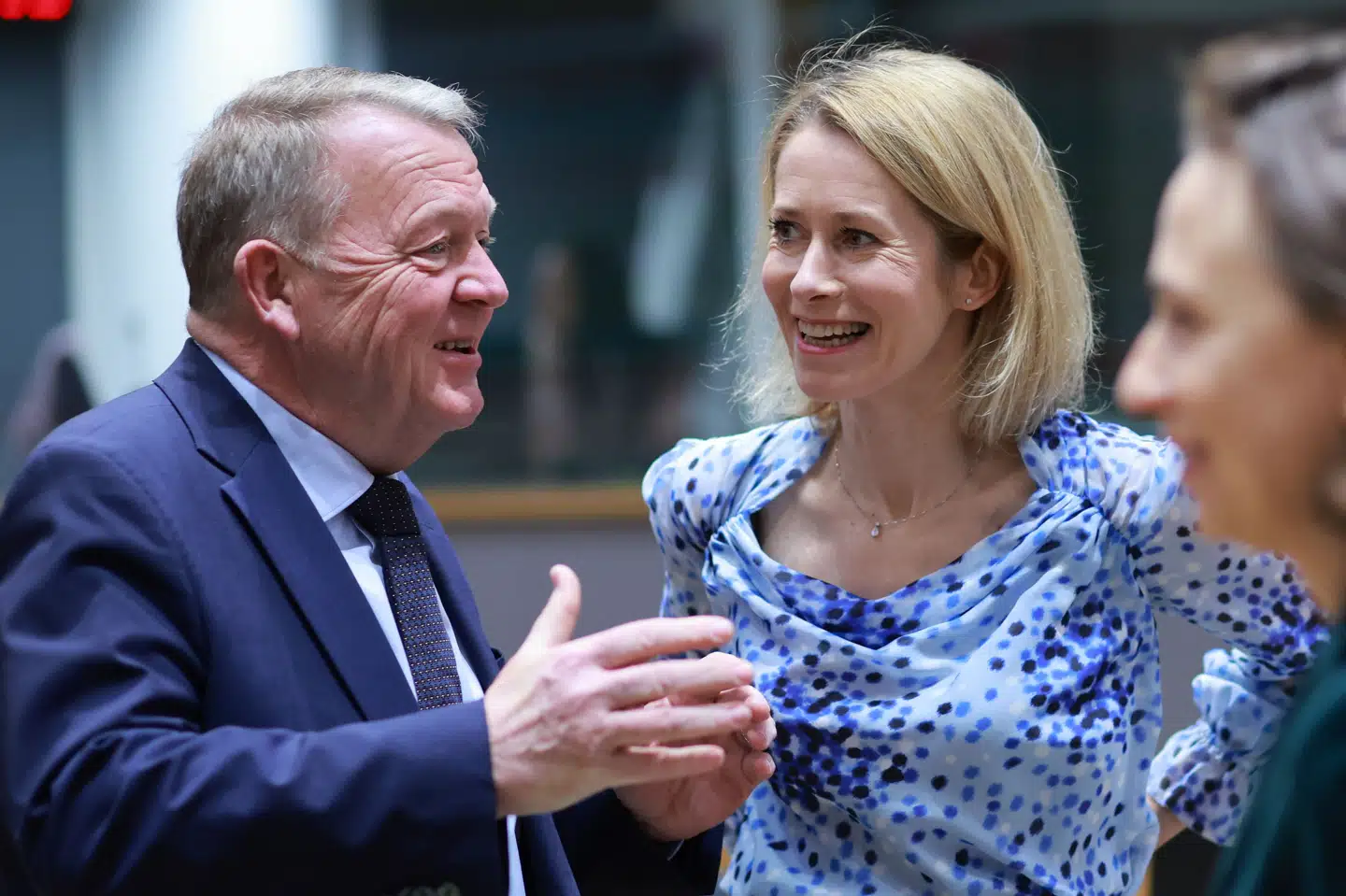 Udenrigsminister Lars Løkke Ramussen (M) møder på et udenrigsministermøde i Bruxelles estiske Kaja Kallas, som er vicepræsident i EU-Kommissionen og udenrigschef.