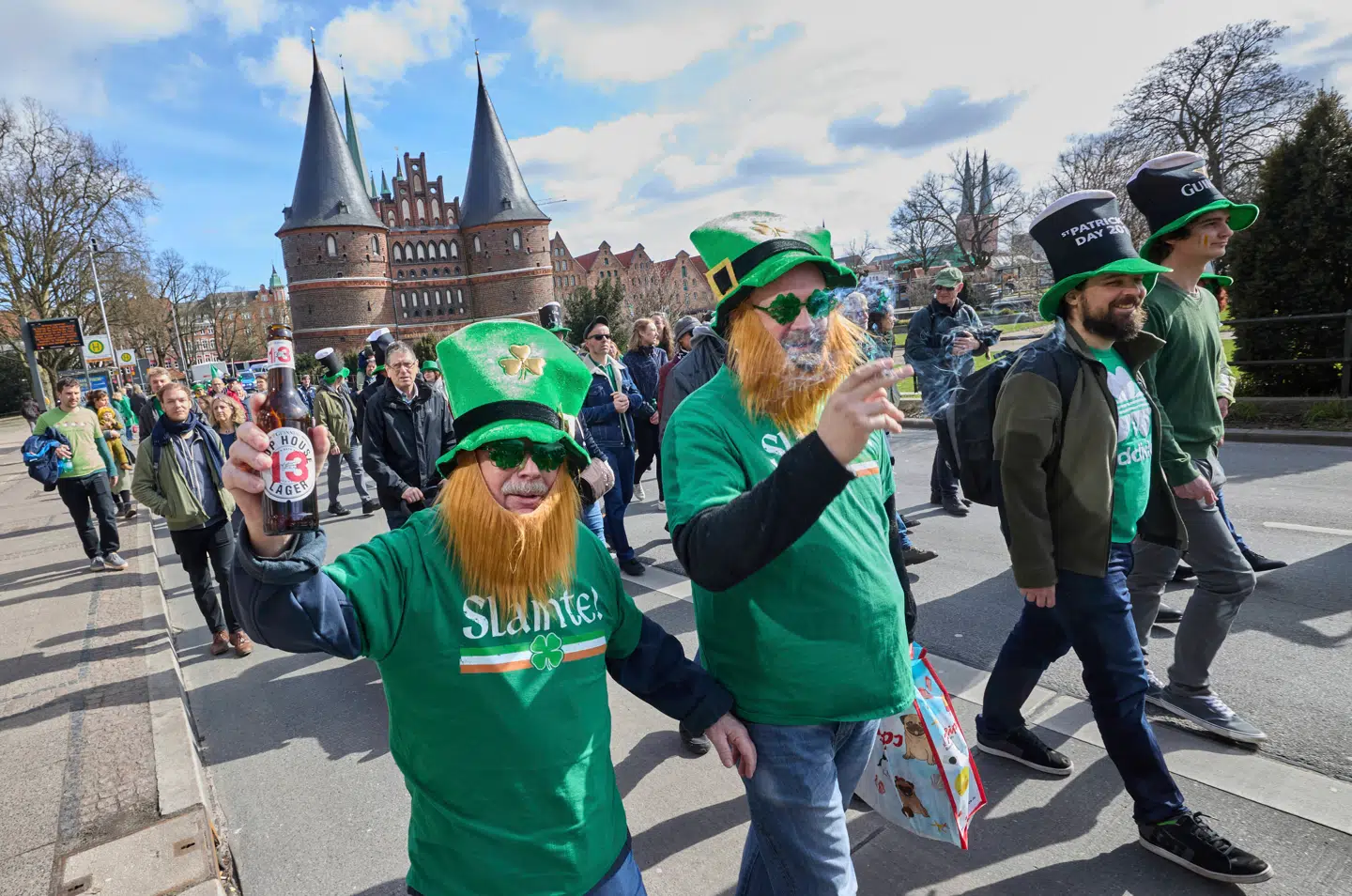 St. Patrick's Day-parade gennem Lübeck i 2024. Arkivfoto: Georg Wendt, Scanpix