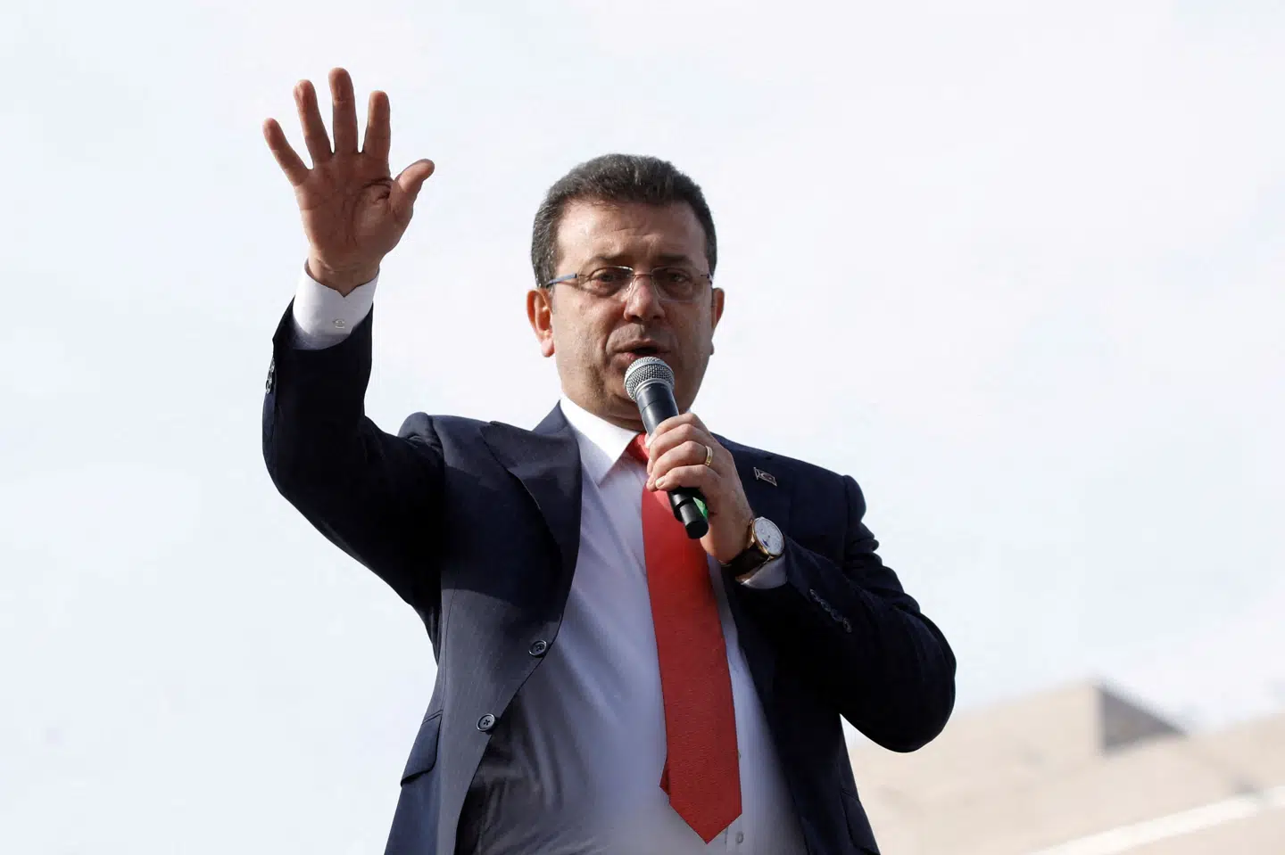 Ekrem Imamoglu er fra partiet CHP og anses for at være en stor rival til Tyrkiets præsident, Recep Tayyip Erdogan. (Arkivfoto).