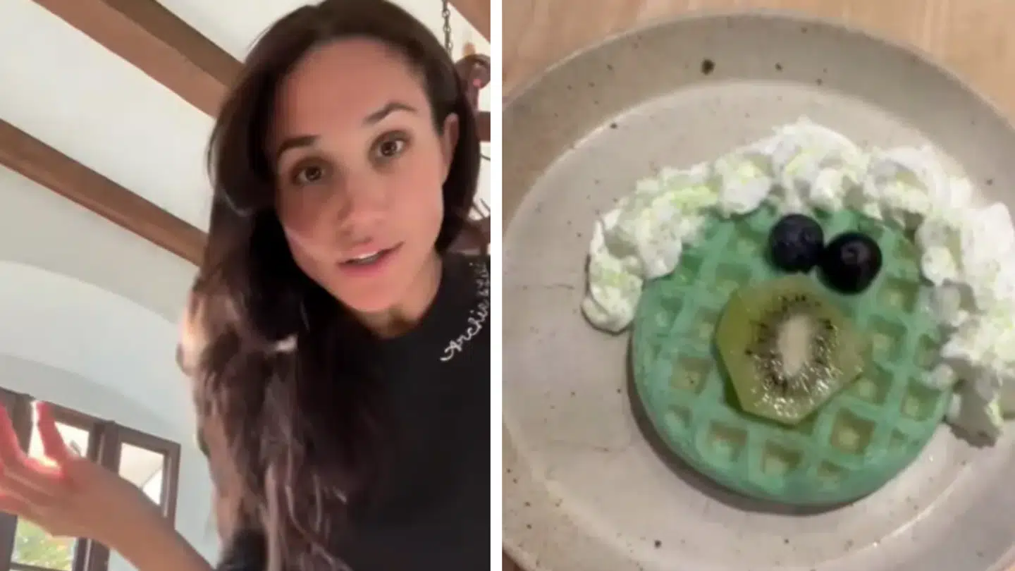 Hertuginde Meghan Markle beskyldes for at have snydt med vaflerne – og for de sociale mediers skyld at have fået det til at se ud som om, hun selv har lavet vafler til sine royale børn. Fotos: meghan/Instagram