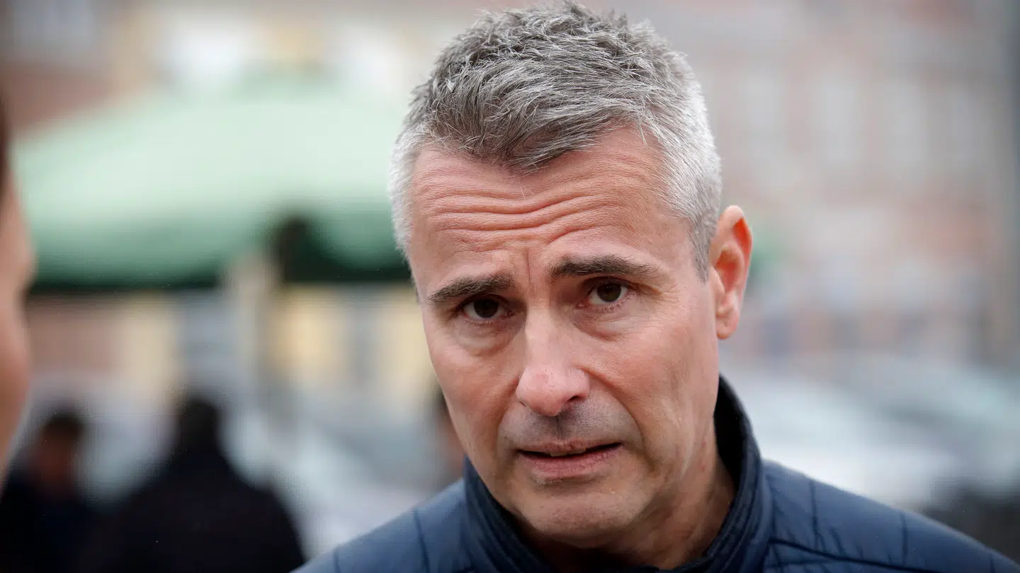 FV19. Socialdemokraternes Henrik Sass Larsen fører valgkamp på torvet i Køge.