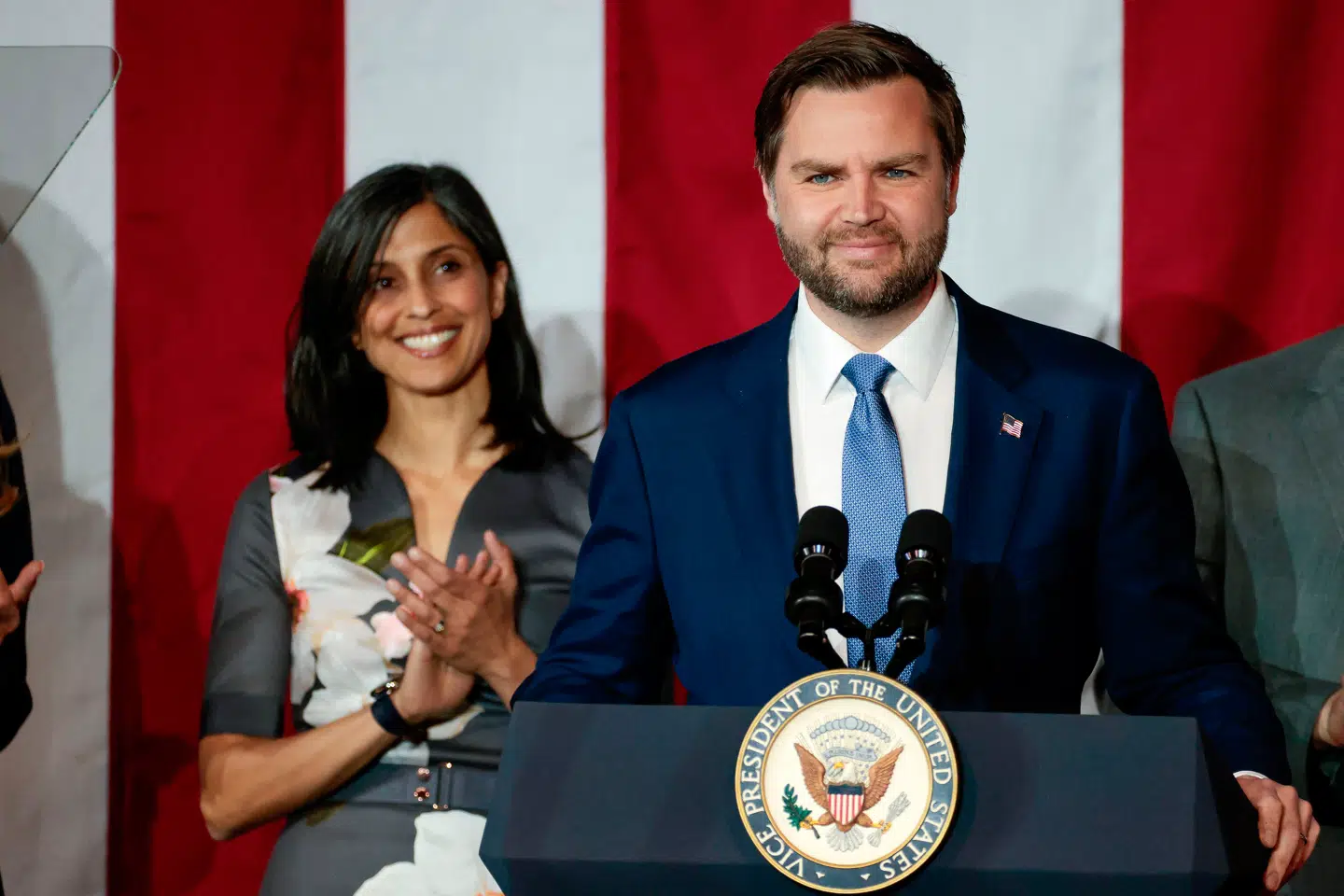 JD Vance og Usha Vance ses her den 14. marts.