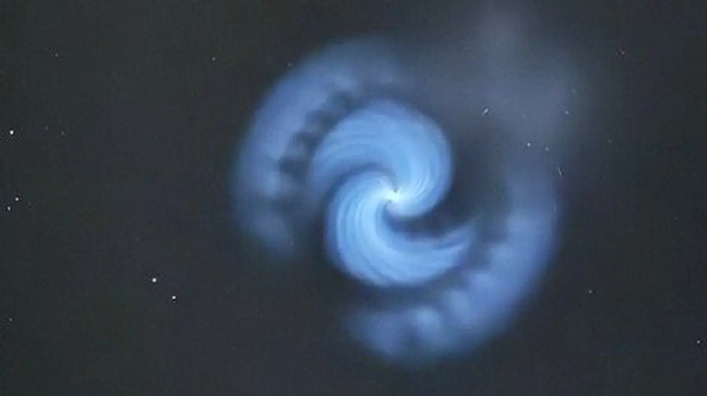 Her er det mystiske lysspiral.