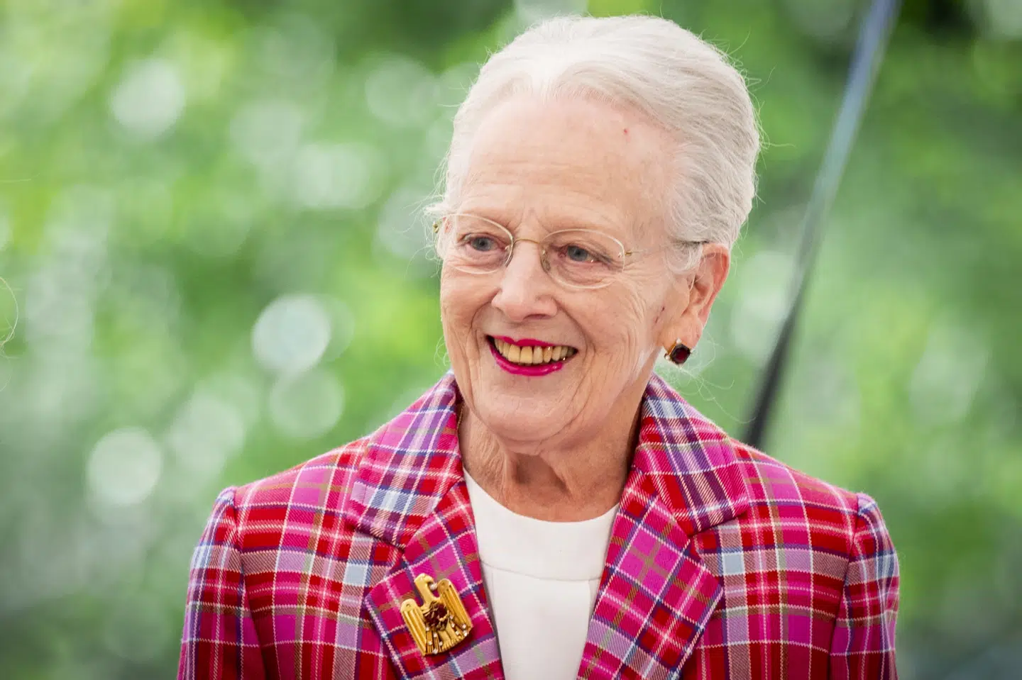Dronning Margrethe fylder 85 år til april. Det bliver i år til en mindre fejring med familier og venner på Fredensborg Slot. (Arkivfoto).
