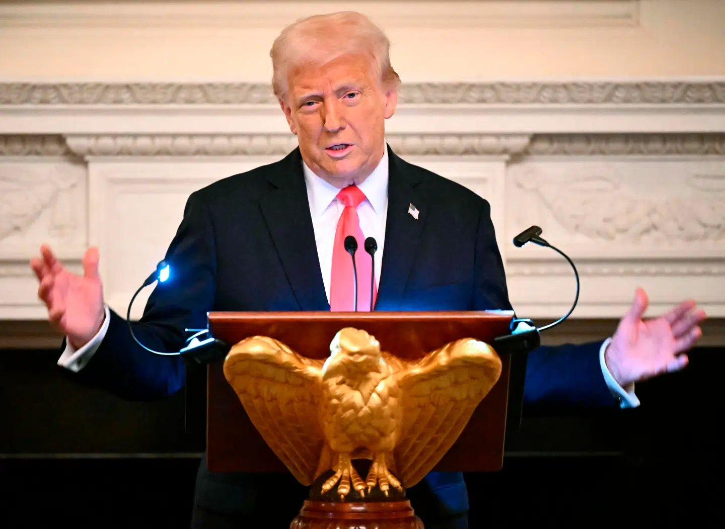 »Fra dansk side må man glæde sig over, at den brede koalitionsregering tydeligt vender ryggen til Trumps forestilling om overtagelse af Grønland,« skriver Pierre Collignon i denne leder. På billedet ses Donald Trump.