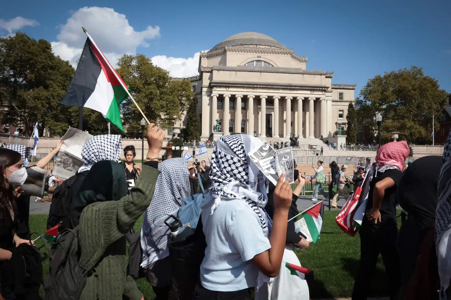 Sidste år var der flere propalæstinensiske demonstrationer på Columbia University som følge af krigen i Gaza. (Arkivfoto).