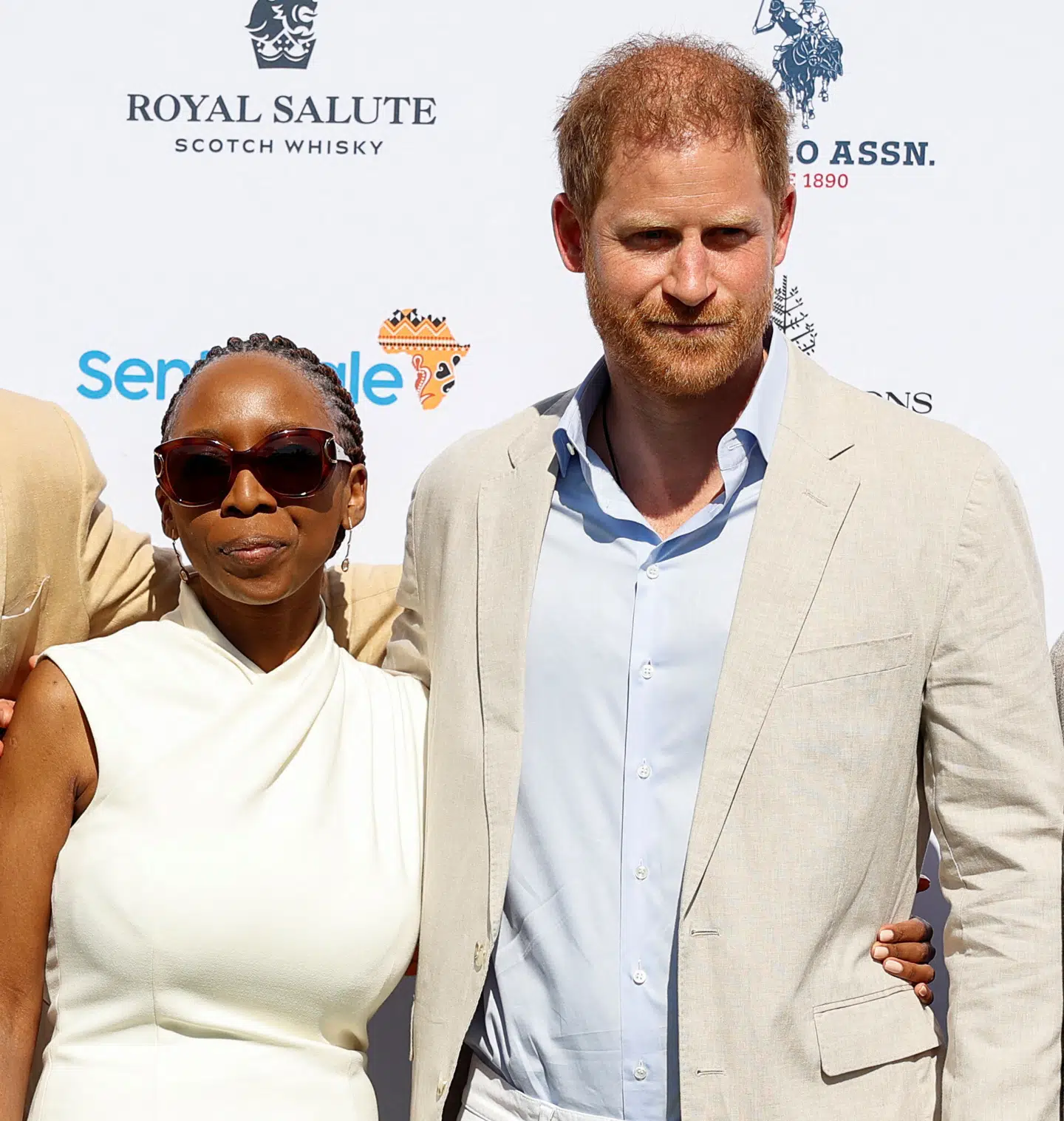 Her ses Sophie Chandauka og prins Harry ved et Sentebale-arrangement i 2024.