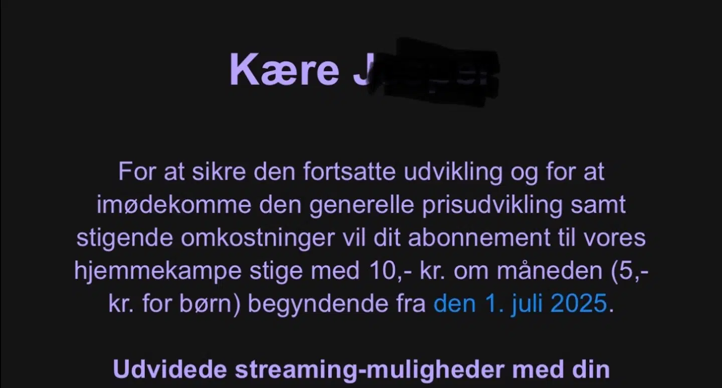 Det er beskeder, som denne, flere har modtaget.