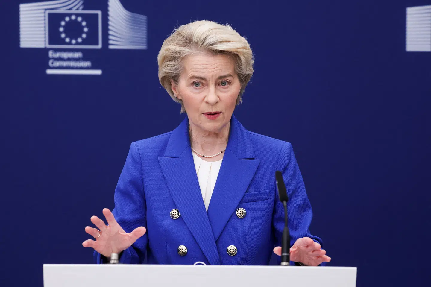 EU "vil stå sammen" mod amerikansk told på import af EU-varer, siger EU-Kommissionens formand, Ursula von der Leyen. (Arkivfoto).