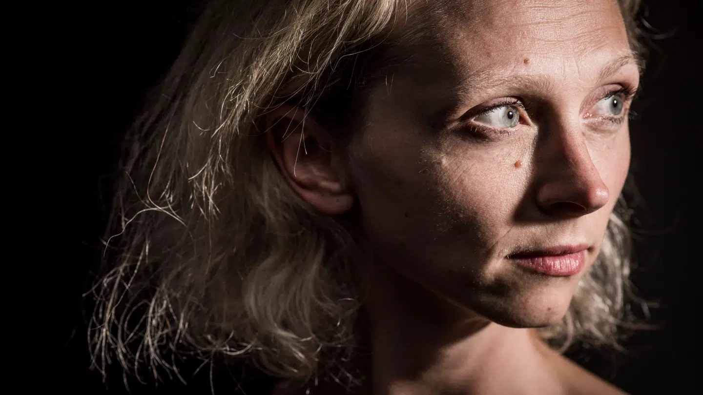 Portræt af DRs Ruslands- og Ukrainekorrespondent Matilde Kimer. Fotograferet i forbindelse med at hun skrevet en bog om sit arbejde.