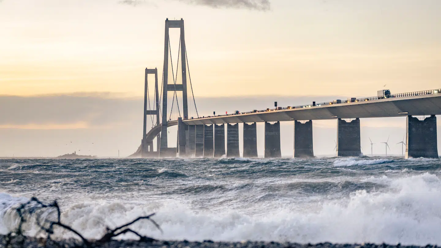 Storebæltsbroen lukker ned i flere tidsrum.