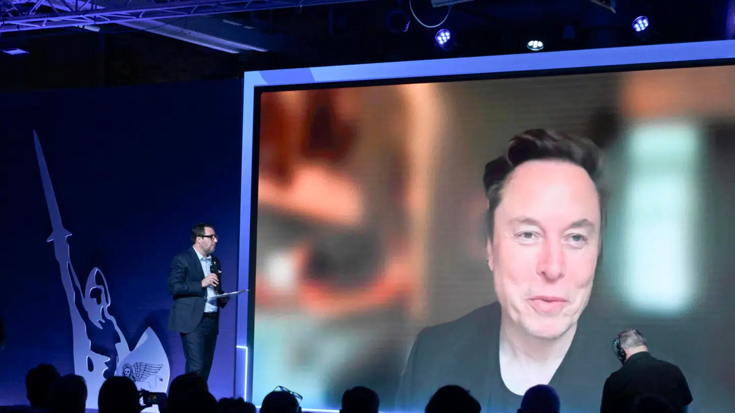 Elon Musk var med via videolink.