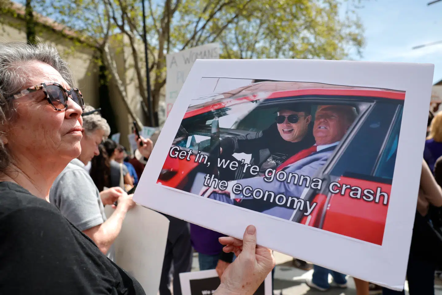 Her ses Tesla-topchefen Elon Musk sammen med USA's præsident Donald Trump.