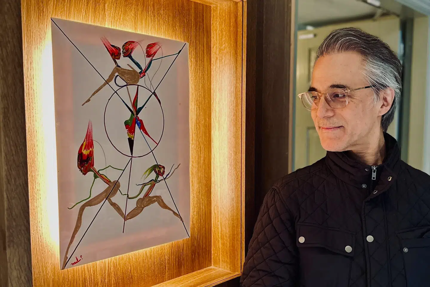 Den danske pianist Niels Lan Doky rejste til USA for at hente et originalt værk af jazzmusikeren Miles Davis. Nu hænger det i hans kommende restaurant i København.