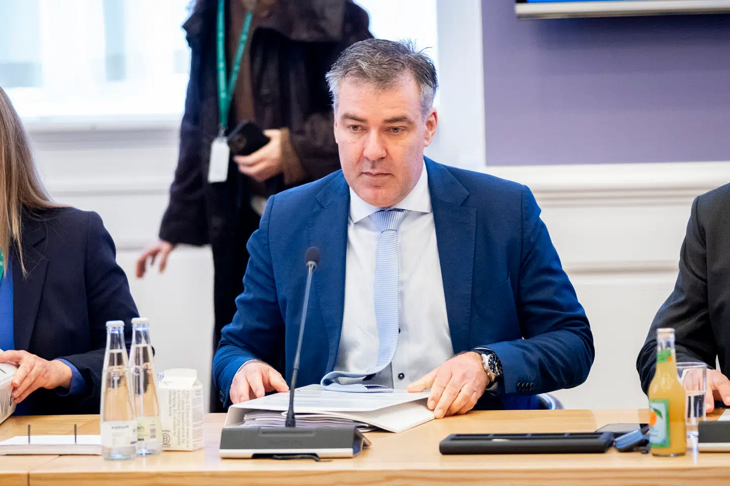 Klima-, energi- og forsyningsminister Lars Aagaard (M) i åbent samråd tidligere i dag. Foto: Ida Marie Odgaard, Scanpix